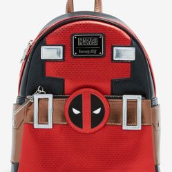 Loungefly Marvel Deadpool Mask Metallic Mini Backpack