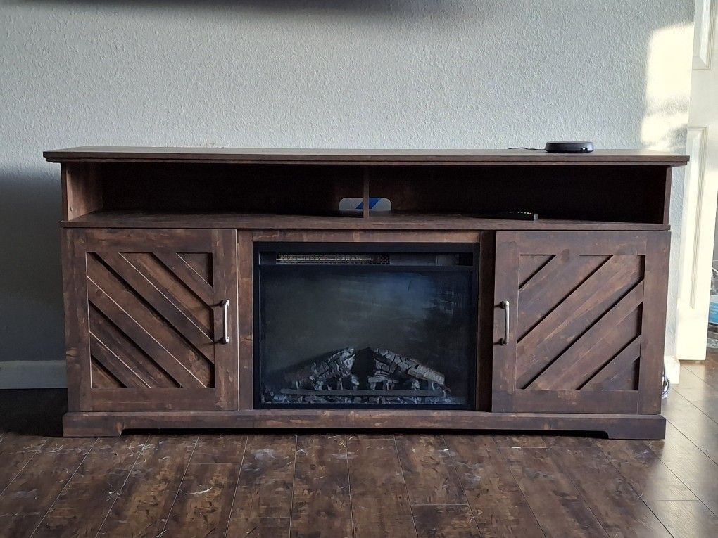TV Stand with Fireplace