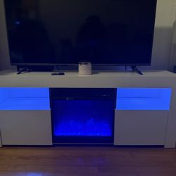 Fireplace tv Stand Console 60”