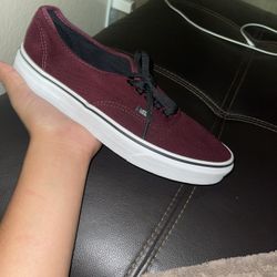 Burgundy Vans Size 10 