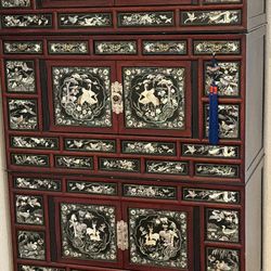 Vintage Korean Mother of Pearl Low Cabinet Set of 3 (stacked) $800 OBO