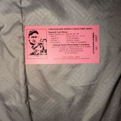 vintage ticket Chicagoland Sports Collectors Association baseball card shows