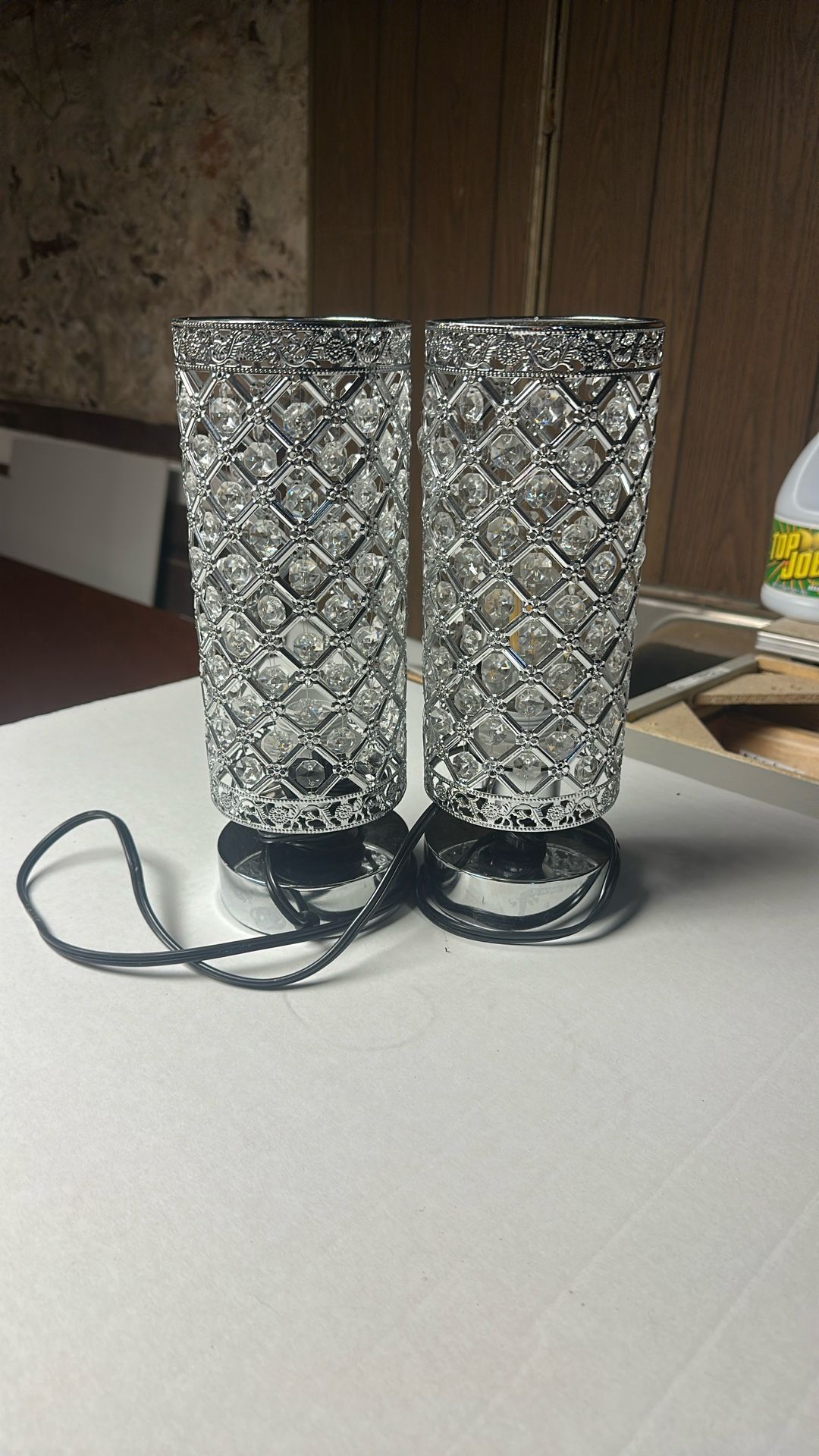 Two Bedside Touch Lamps w/USB Charging Ports