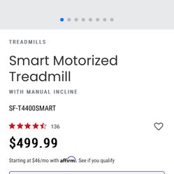 Sunny Health & Fitness Treadmill 