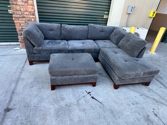 2 Piece Sectional with Ottoman