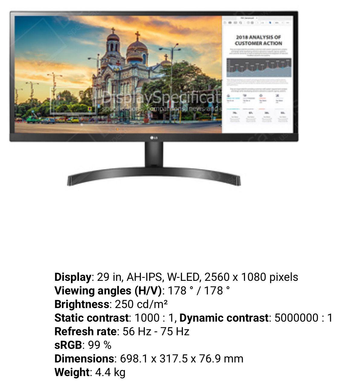Two LG 29” Computer Monitors