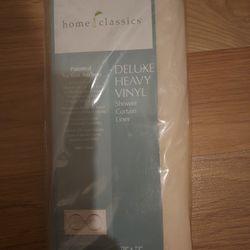 Home Classics Beige Heavy Vinyl Shower Curtain Liner