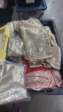 Bunch of new sequins runners decor etc pick up only today