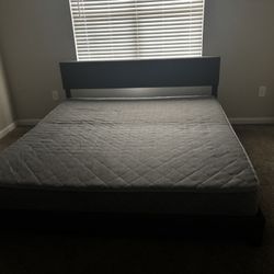 King size bedframe & mattress 