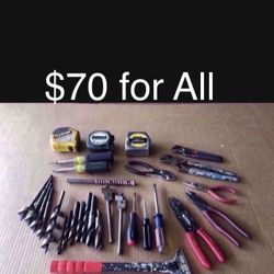 Klein Tool Hand Tools / Drill Bits / 25’ Tape Measures (FOR SALE — ALL TOOLS & BITS) ALL $70