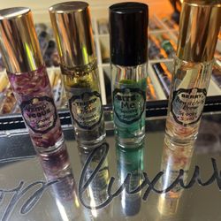 Halloween Perfume Oil Set (4) 10ml – Vamp Vogue, Tricks or Treats, Bite Me, Berry Bewitching  Limited Halloween collection of four alcohol-free, long-