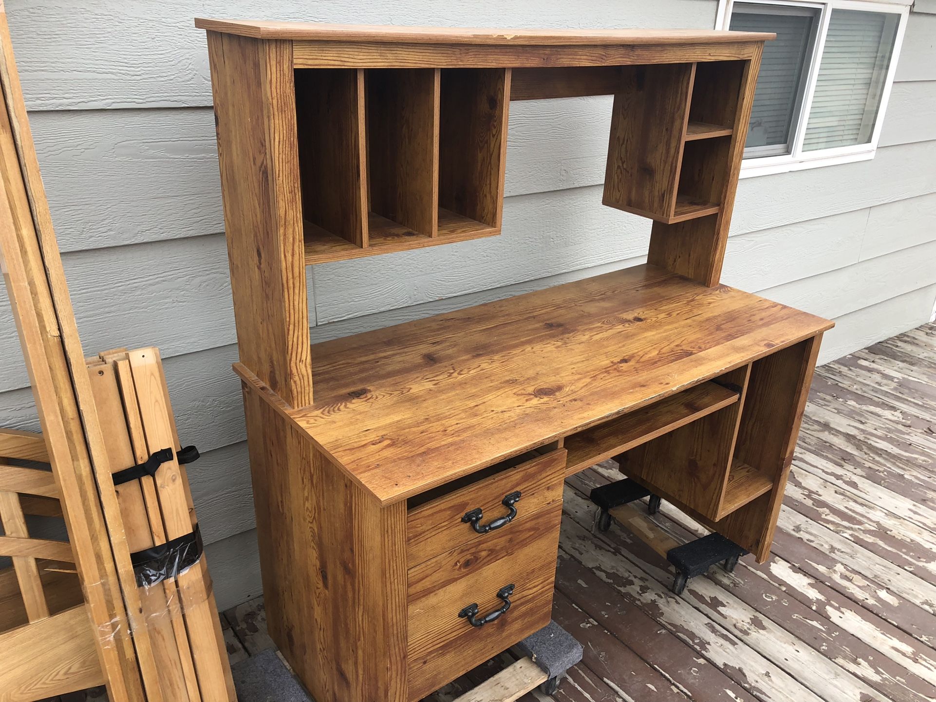 Twin Bed Frame And Computer Desk