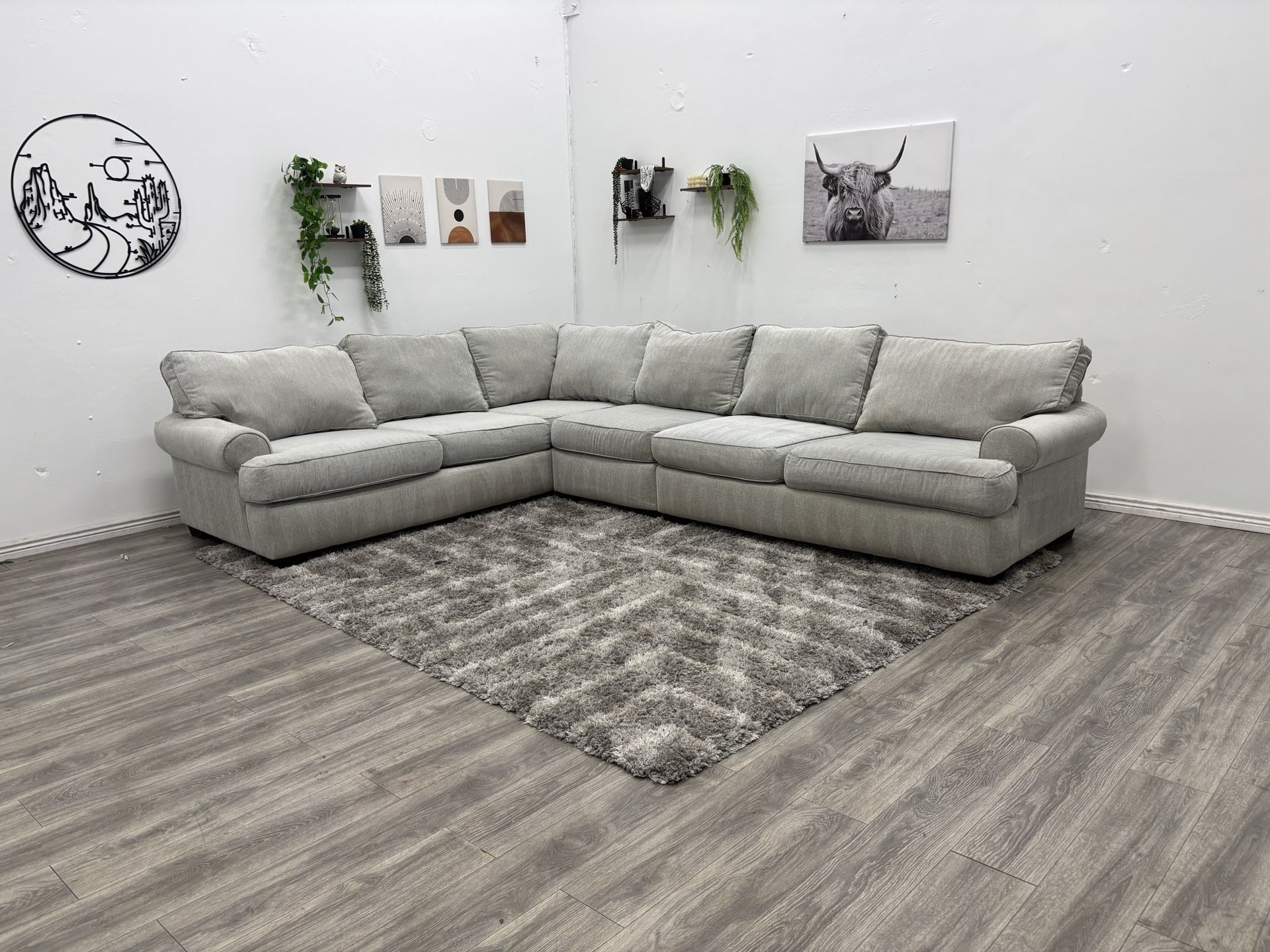 Grey Sectional Couch - Free Delivery
