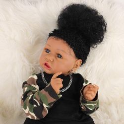 HOOMAI Lifelike Reborn Baby Dolls with Soft Body African American Realistic Girl