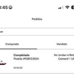 T. US H 11.5 (US M 13) / Air Jordan 4 Retro 'Red cement’