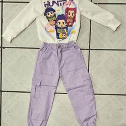 K-pop Demon Hunters Purple Pants And Shirt 