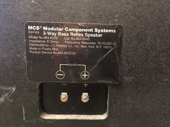 Mcs 3 way bass reflex cheap speaker