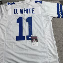 Danny White Signed Autograph Custom Jersey - JSA COA - Dallas Cowboys