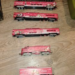 Vintage Coca Cola HO Series Train Engines And Cars