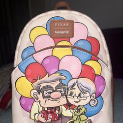 Loungefly Disney Pixar Up Carl & Ellie Balloon Cart Mini Backpack