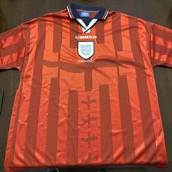 Vintage 90s England National Soccer Jersey XXL Umbro