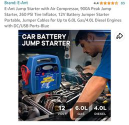 E-Ant Car Battery Jump Starter with Air Compression for Sale in Glendale,  AZ - OfferUp