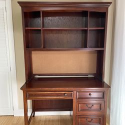 Cherry Wood Desk / Hutch