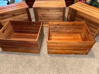 Set of Wooden Storage Crates 5 total
