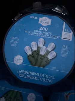 200 cool white Christmas lights 2x pairs