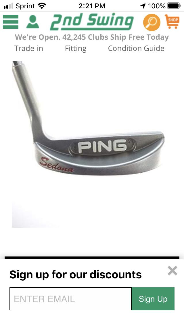 The Ping Sedona Putter features a stainless steel blade head with a flare tip neck and heel shaft for any player golf club great deal great shape