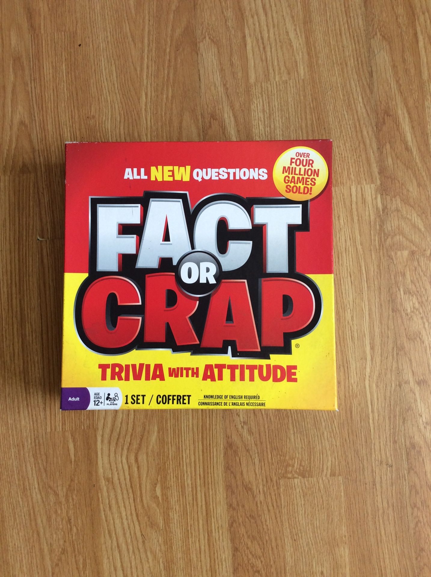 FACT OR CRAP/ ALL NEW BOARD GAME/ OVER 4 MILLION COPIES SOLD/ BOARD GAME/ QUARANTINE
