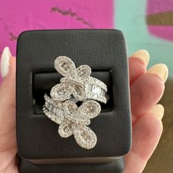 10k DIAMOND BUTTERFLY RING 