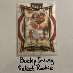 Bucky Irving Tampa Bay Buccaneers RB Select Rookie Card. 