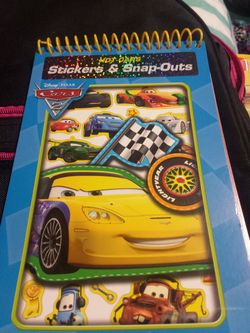 Brand new cars stickers and snapouts book