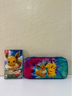 Nintendo Switch Pokemon Let’s Go Eevee with Pokemon Pouch Case