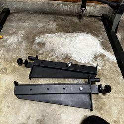 Safety Hooks For Squat Rack | Power Cage Attachment | 2x2 for 1 Inch Hole | J Hooks Gym Equipment | Black