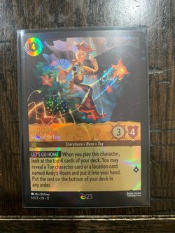 Woody Promo Leader of the Toys Story Lorcana Card D23 Expo Exclusive Disney 2026