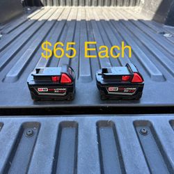 Milwaukee M18 18-Volt 4.0 Ah Lithium-Ion Battery XC Extended Capacity **$65 Each**