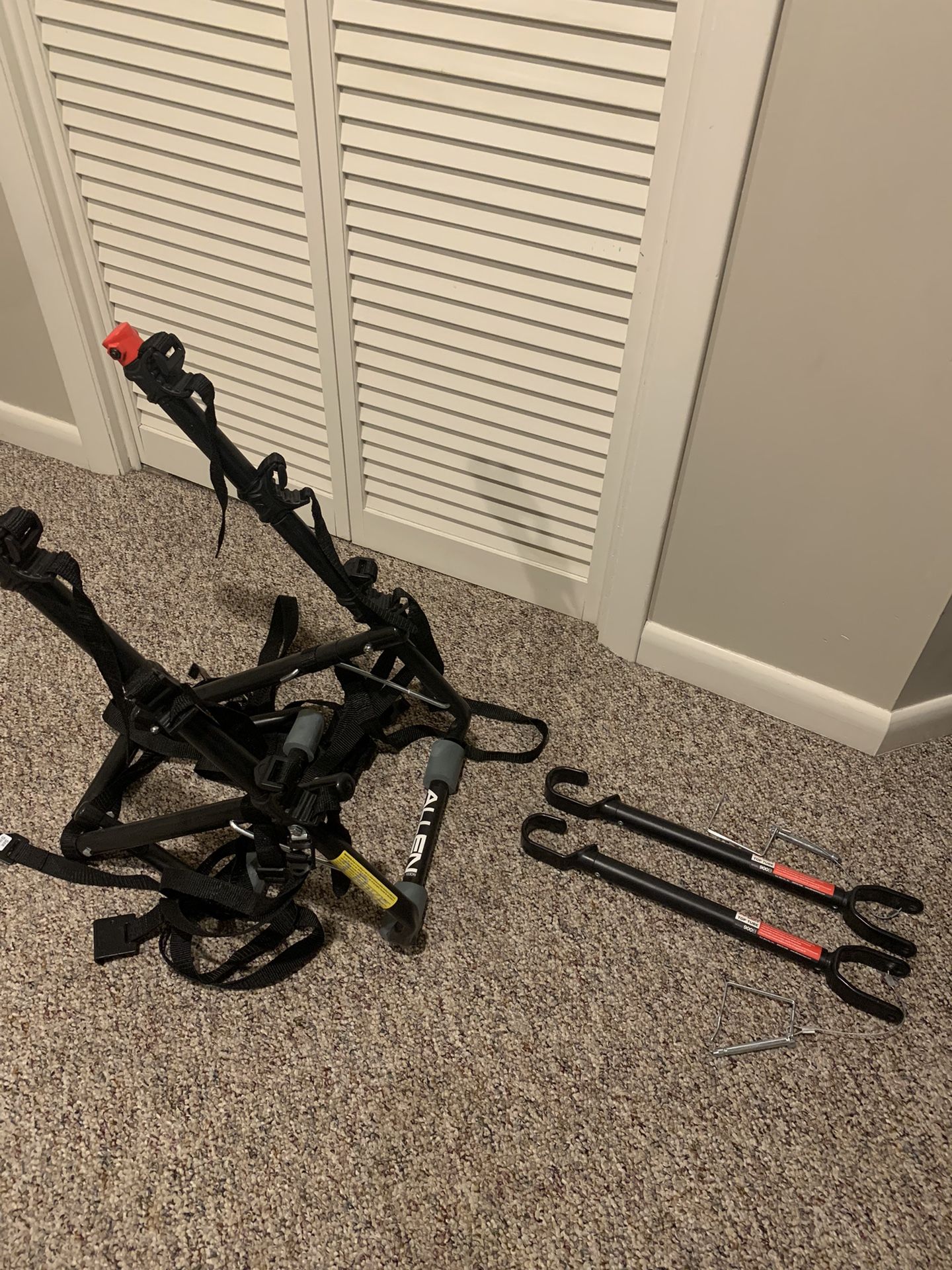 Allen 3-bike rack with 2 top tube adapters