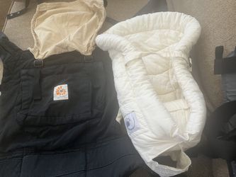 Ergo Baby Carrier black + Ergo Baby Infant Insert For Ergo Baby Carrier