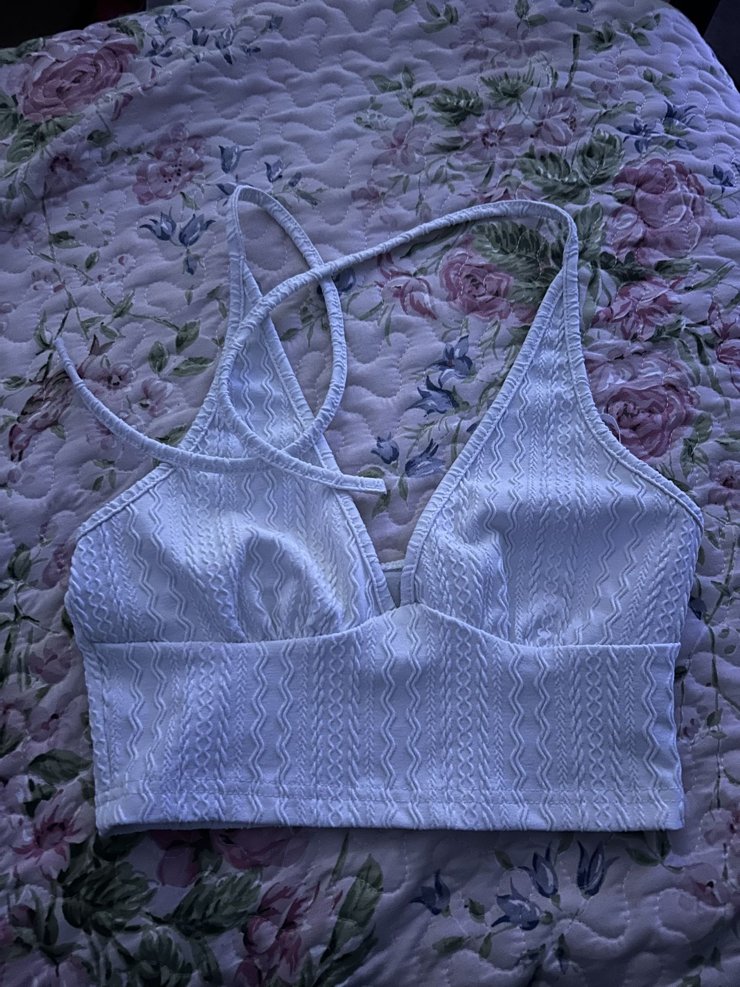 white halter top, size Xs