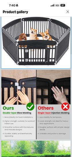 Large 6-Panel Dog Playpen – Indoor/Outdoor – Excellent Condition