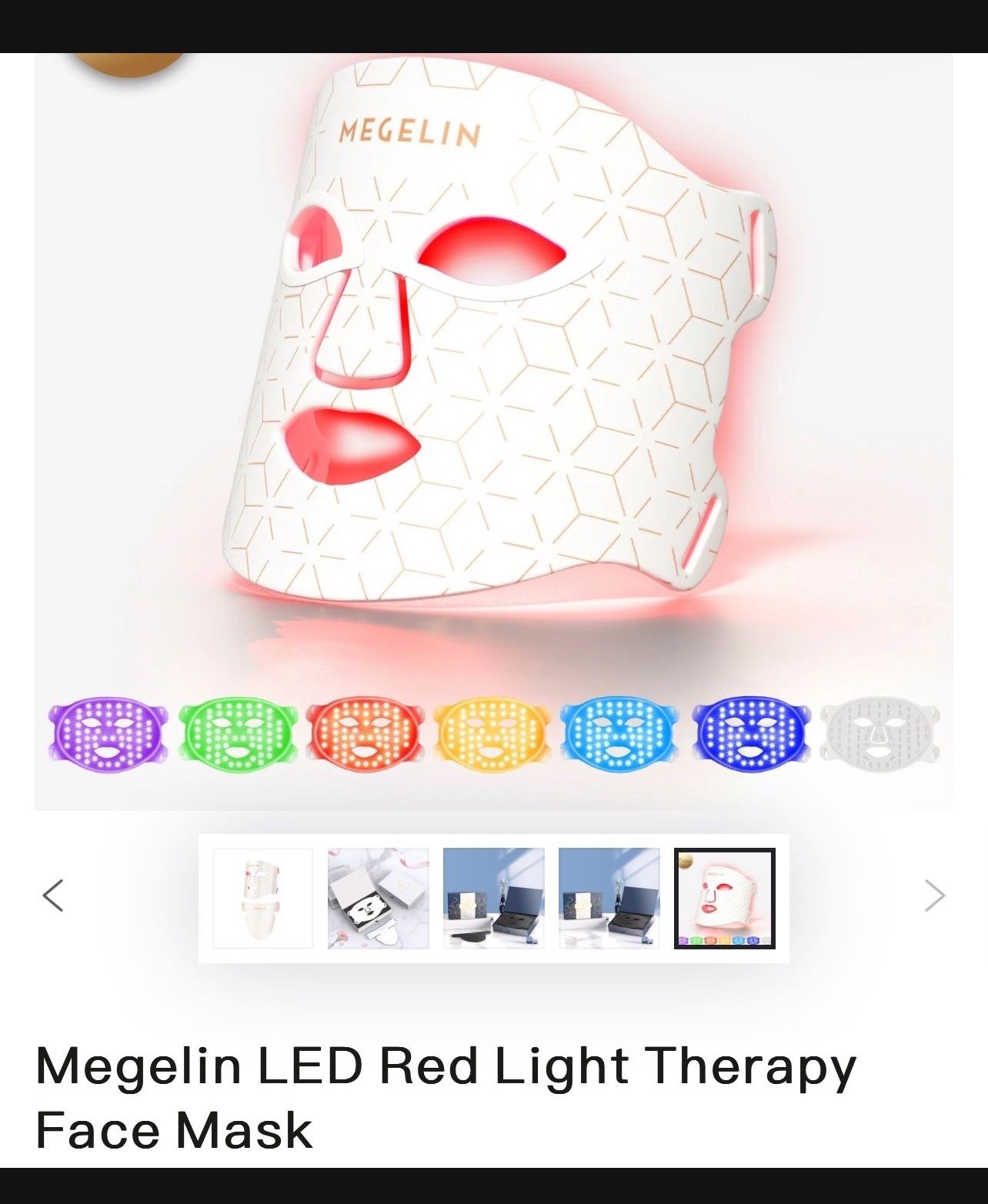 Red light therapy face Mask Megelin