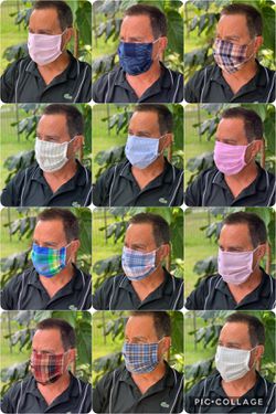 Designer fashion protective face masks