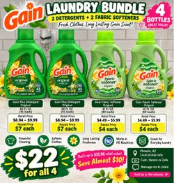 Gain Laundry Bundle – 2 Detergents + 2 Fabric Softeners