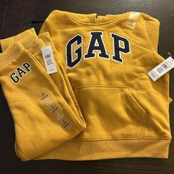 GAP mustard sweat suit sets, $25.  Sweatshirt size 5T, pants size 4t