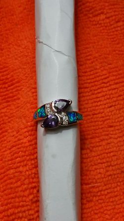 Double Amethyst And Fire Opal