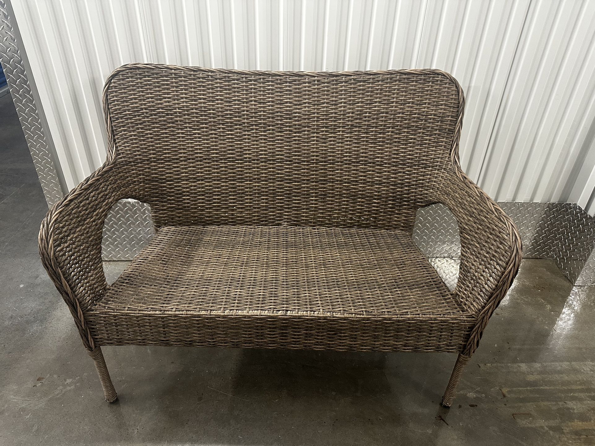 Wicker Loveseat Bench