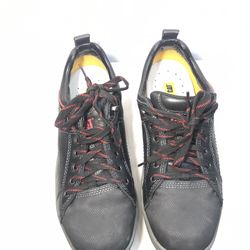 Caterpillar CAT Brode Black Leather Steel Toe Work Shoes Men Sz 10.5M US P90192