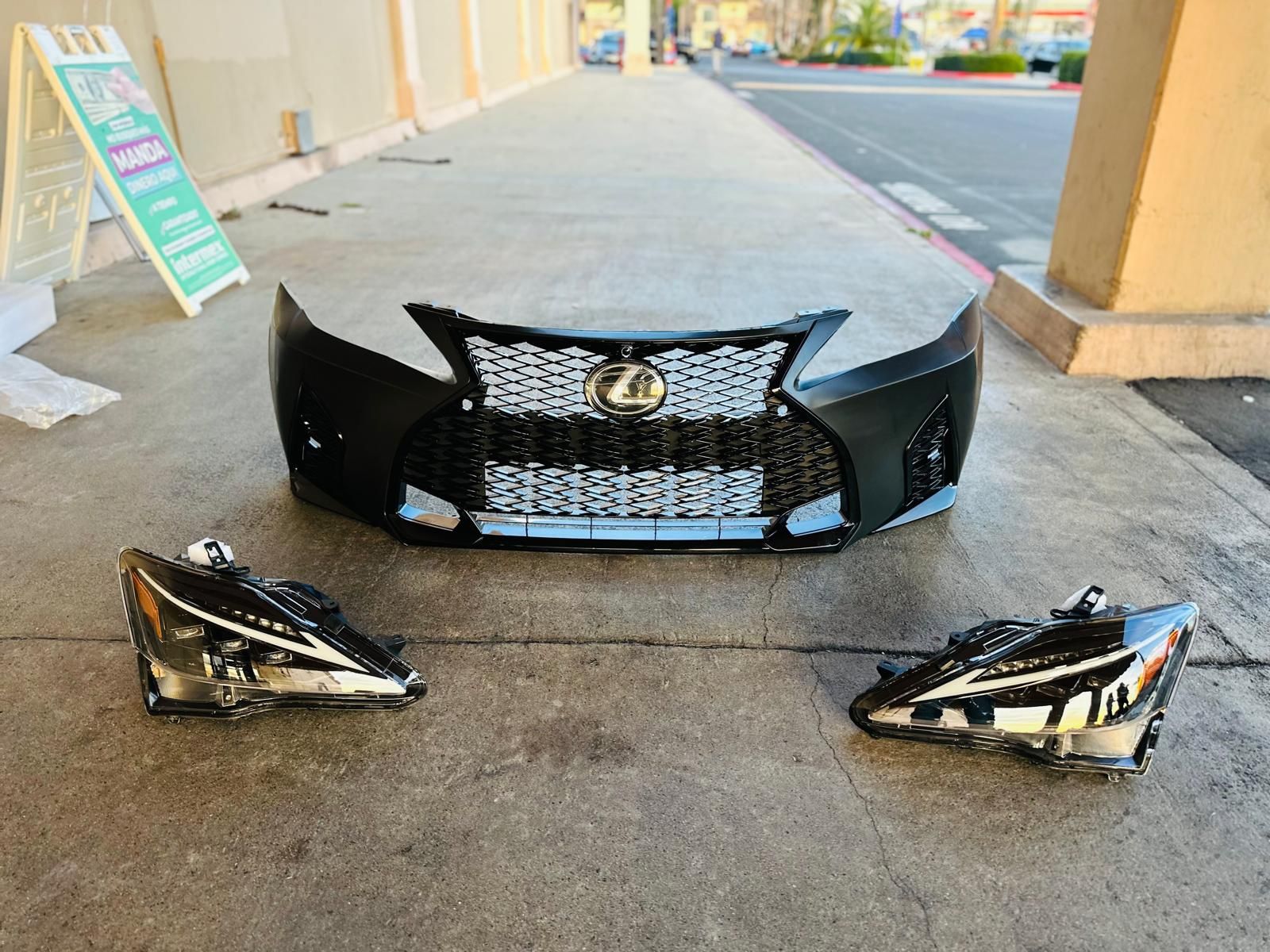 2006-2013 Lexus IS IS250 IS350 Conversion to 21+ F-Sport Front Bumper Kit& head light